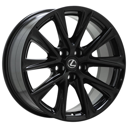 19" Lexus GS350 GS450 Gloss Black wheels rims Factory OEM set 74296