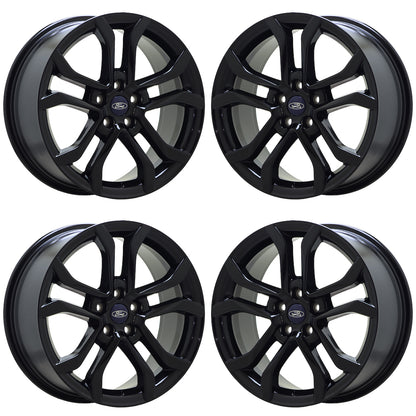 18" Ford Fusion Gloss Black wheels rims Factory OEM set 10120 EXCHANGE
