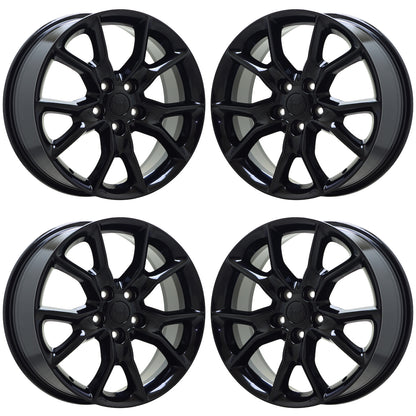 20" Jeep Grand Cherokee Gloss Black wheels rims Factory OEM set 9138