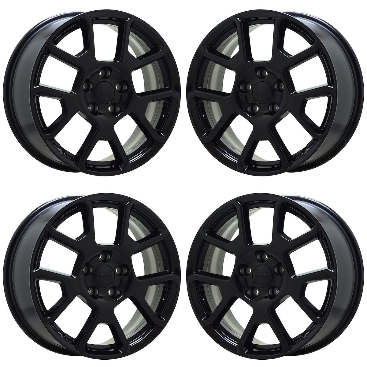 17" Jeep Renegade Gloss Black wheels rims Factory OEM set 9257
