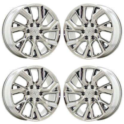 20" Infiniti QX56 QX80 Bright Chrome wheels rims Factory OEM set 73727