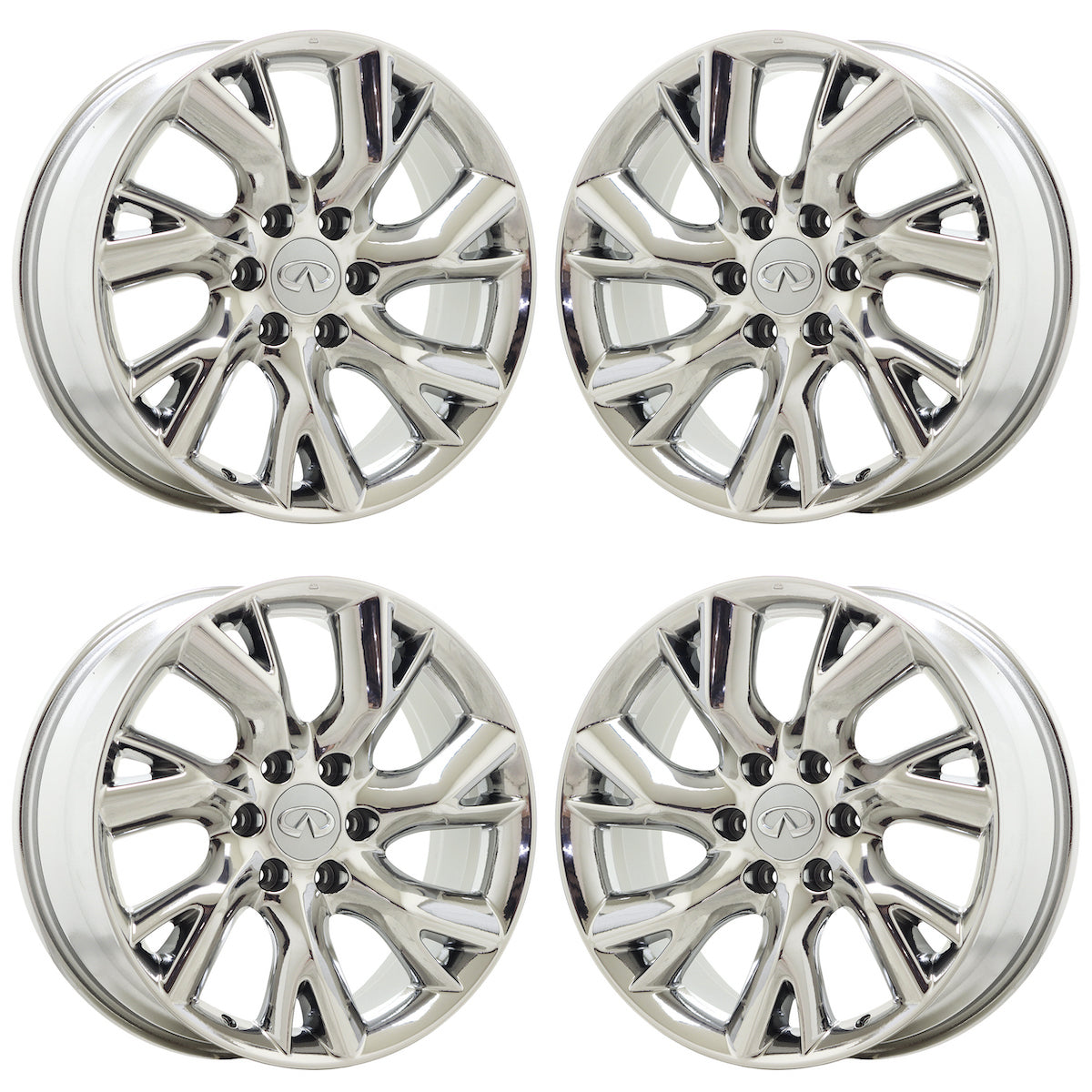 20" Infiniti QX56 QX80 Bright Chrome wheels rims Factory OEM set 73727 EXCHANGE
