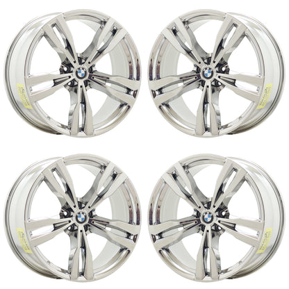 21" BMW X7 Bright Chrome wheels rims Factory OEM set 86531