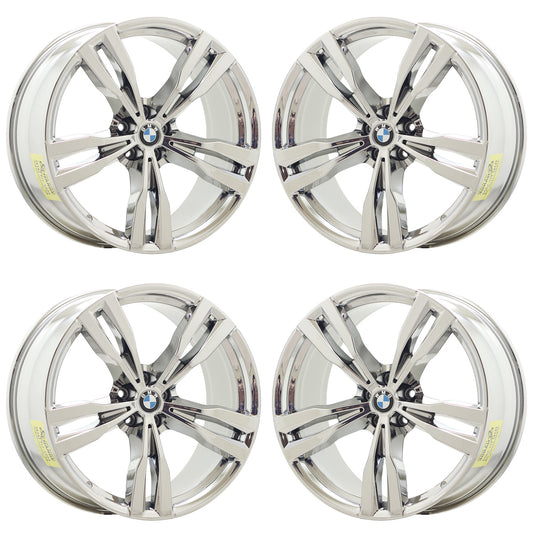 21" BMW X7 Bright Chrome wheels rims Factory OEM set 86531 EXCHANGE