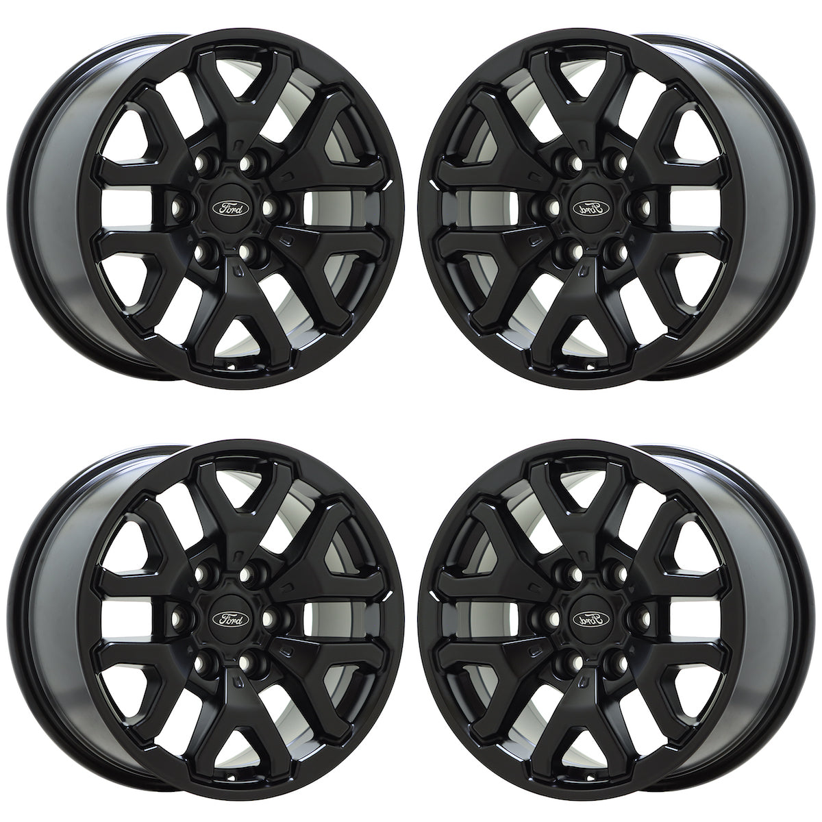 17" Ford F150 Truck Satin Black wheels rims Factory OEM set 4 10461