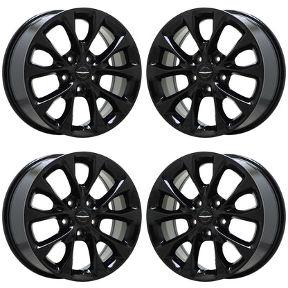 18" Chrysler Pacifica Gloss Black wheels rims Factory OEM set 2041