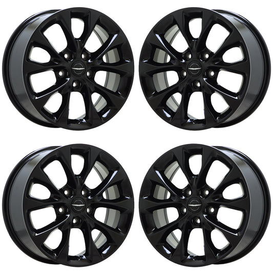 18" Chrysler Pacifica Gloss Black wheels rims Factory OEM set 2041