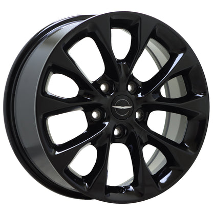 18" Chrysler Pacifica Gloss Black wheels rims Factory OEM set 2041