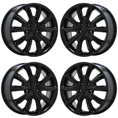 18" Jeep Cherokee Gloss Black wheels rims Factory OEM set 9132