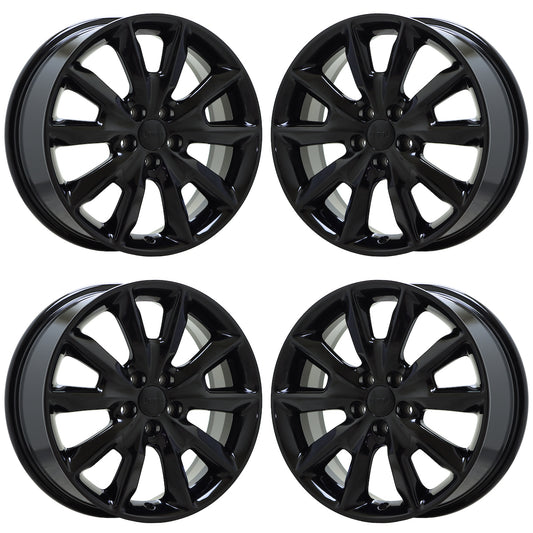 18" Jeep Cherokee Gloss Black wheels rims Factory OEM set 9132