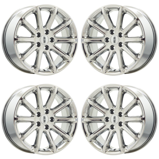 18" Lincoln MKX Ford Edge Bright Chrome wheels rims Factory OEM set 3852