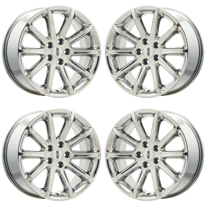 18" Lincoln MKX Ford Edge Bright Chrome wheels rims Factory OEM set 3852