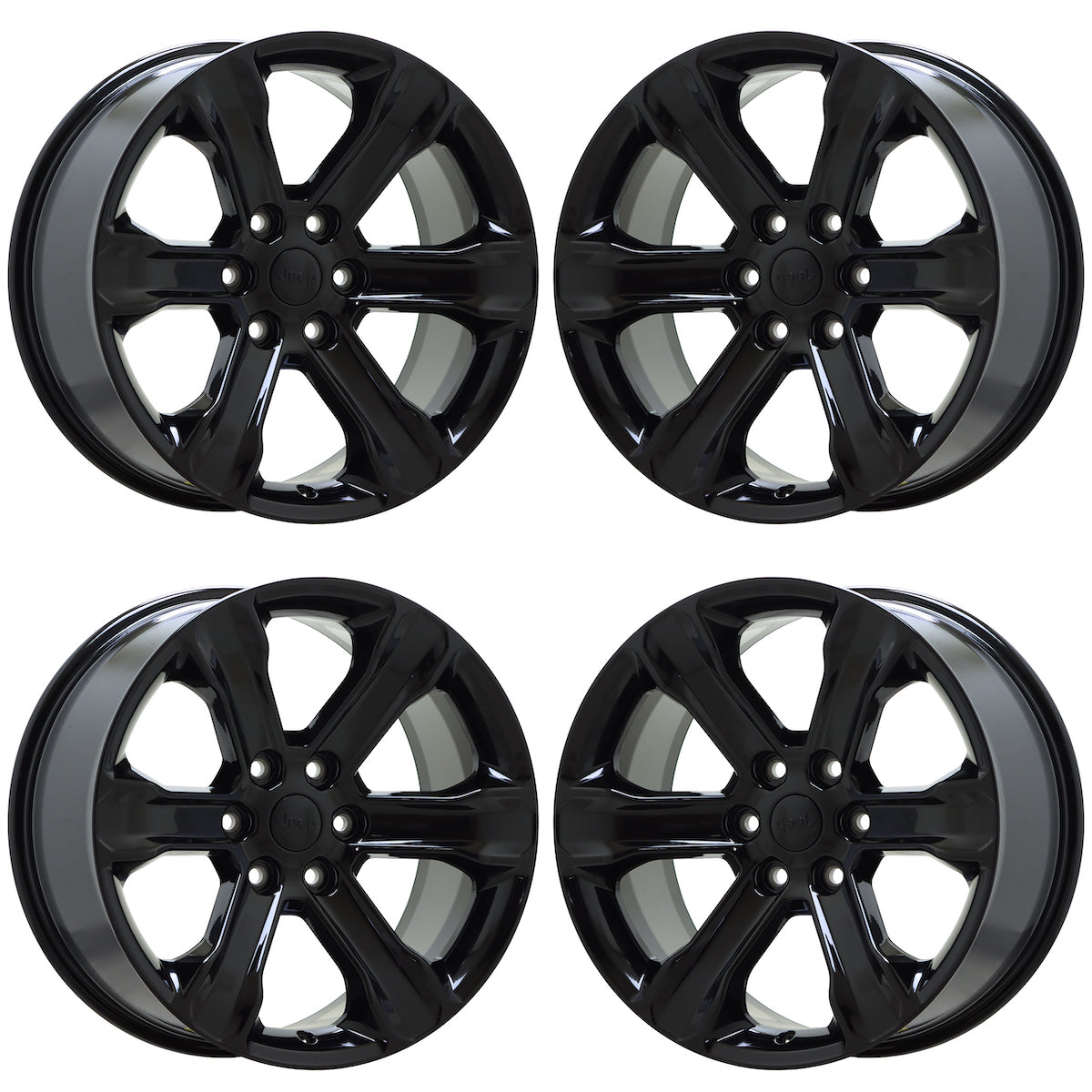 20" Jeep Wagoneer Gloss Black wheels rims Factory OEM set 9278 EXCHANGE