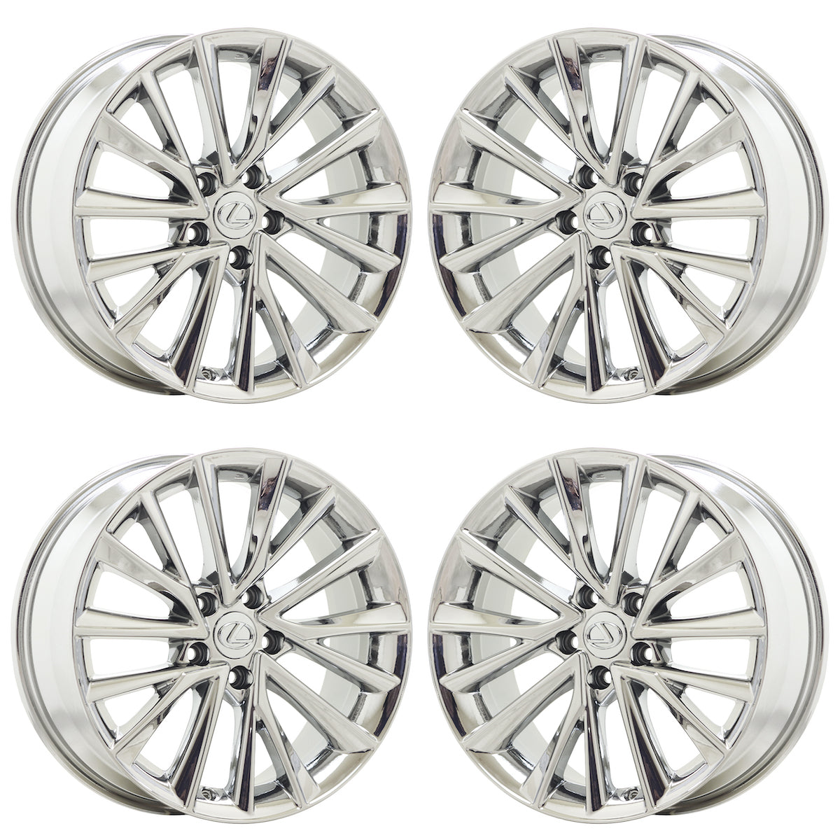 18" Lexus NX250 NX350 Bright Chrome wheels rims Factory OEM set 74409 EXCHANGE