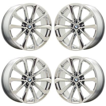 20" BMW X7 Chrome wheels rims Factory OEM set 86530 EXCHANGE
