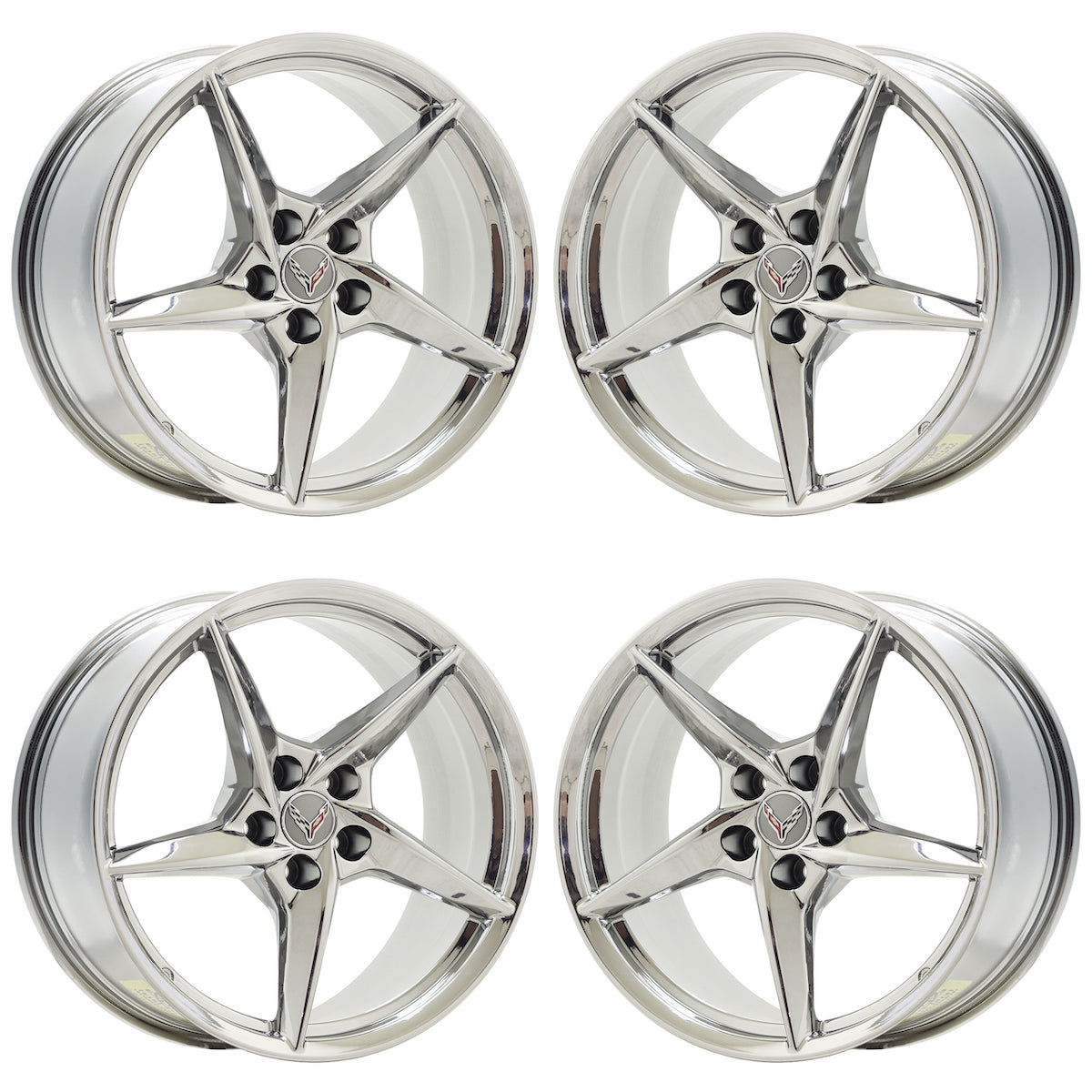 20" 21" Corvette C8 Z06 E-Ray Bright Chrome wheels rims Factory OEM Set EXCHANGE
