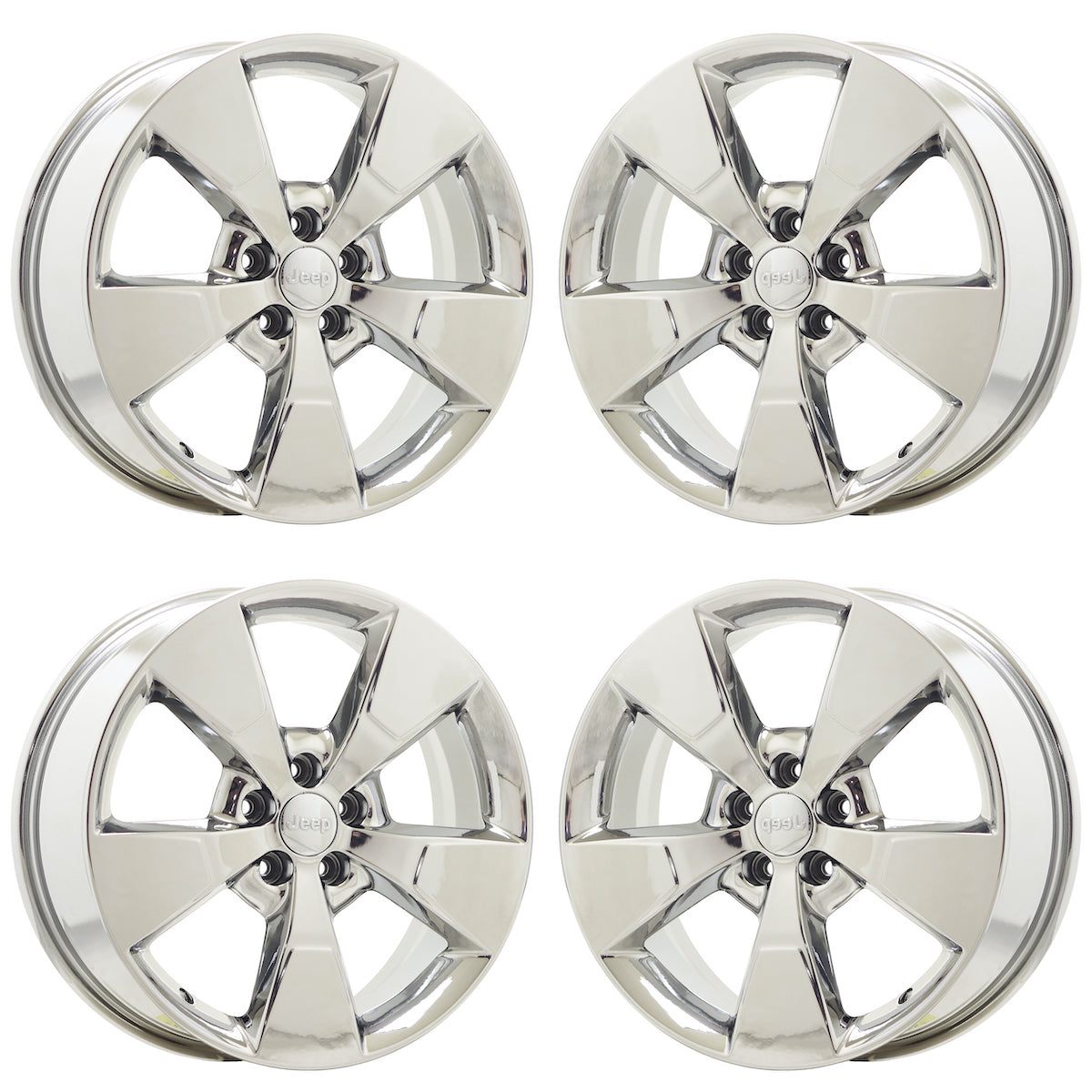 18" Jeep Cherokee Bright Chrome wheels rims Factory OEM set 9155