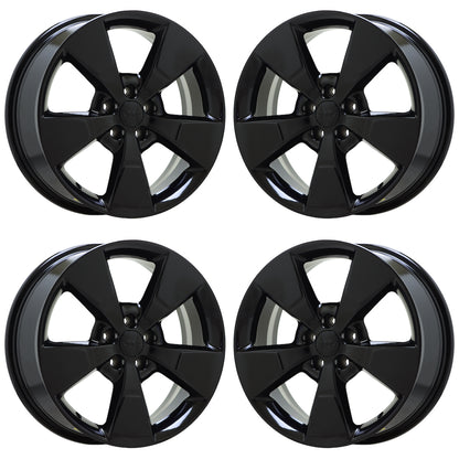 18" Jeep Cherokee Gloss Black wheels rims Factory OEM set 9155