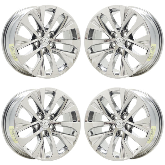 18" Lexus RX350 RX450 Bright Chrome wheels rims Factory OEM set 74392 EXCHANGE
