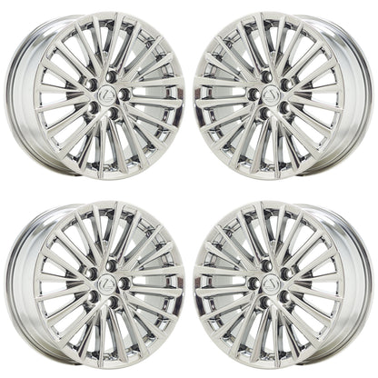 18" Lexus ES250 ES300h ES350 Chrome wheels rims Factory OEM set 74405 EXCHANGE