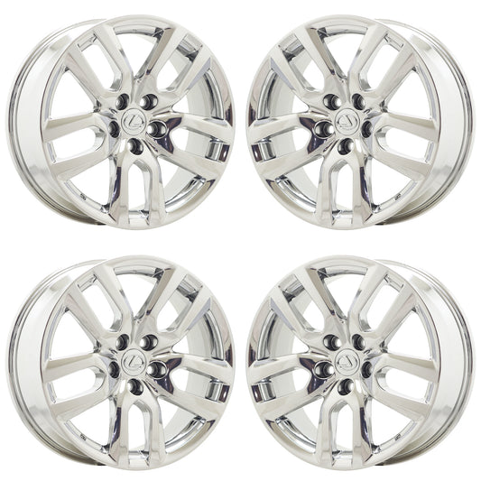 18" Lexus NX200t NX turbo NX300h Bright Chrome wheels rims OEM set 74328