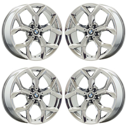 19" BMW X3 X4 Bright Chrome wheels rims Factory OEM set 86529