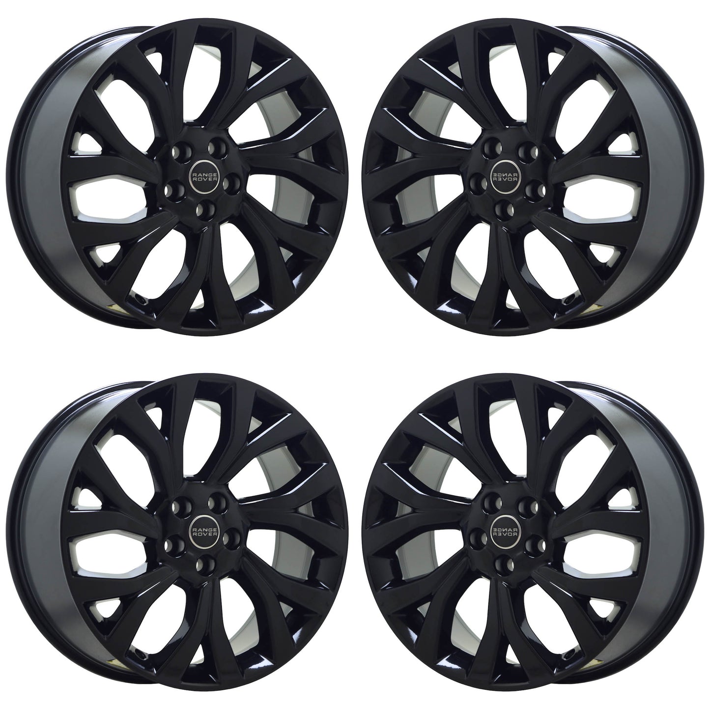 21" Range Rover HSE Gloss Black wheels rims Factory OEM set 72322 72323