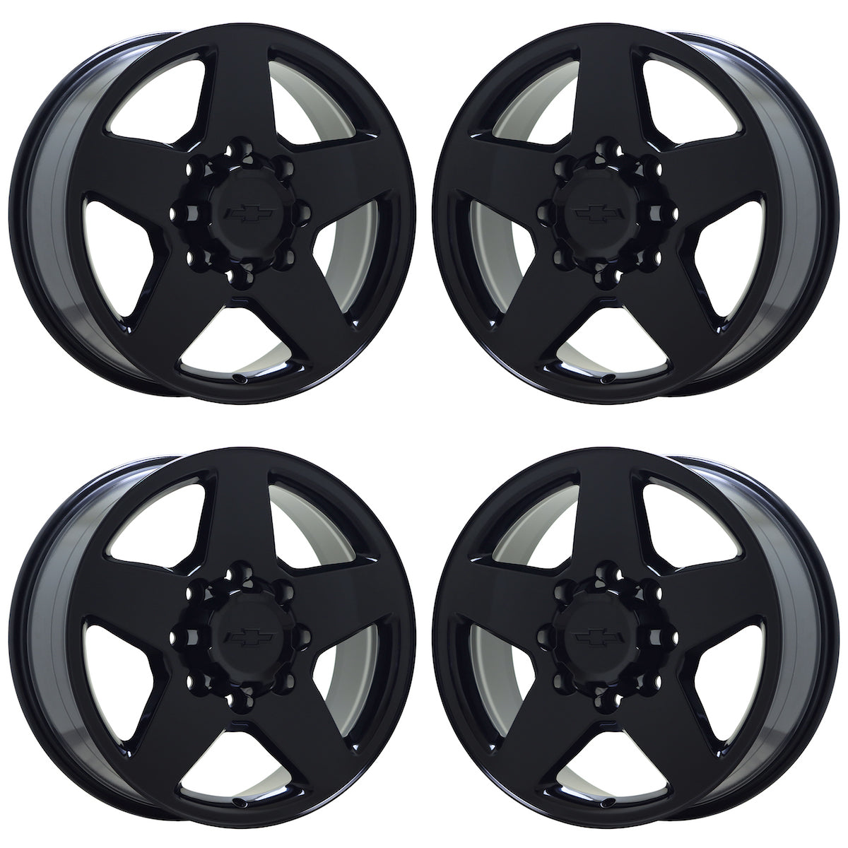 20" Chevrolet Silverado 2500 3500 Gloss Black wheels rims Factory OEM set 5503