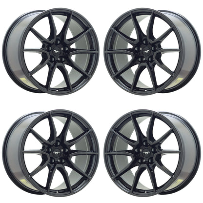 19" Ford Mustang Shelby GT350 Black Chrome wheels rims OEM set 10223 10224