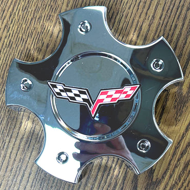 4 1/2" Chevrolet Corvette Chrome Center Cap #9597717 set