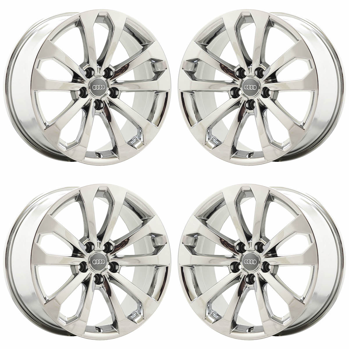 18" Audi Q5 Bright Chrome wheels rims Factory OEM set 58917 EXCHANGE