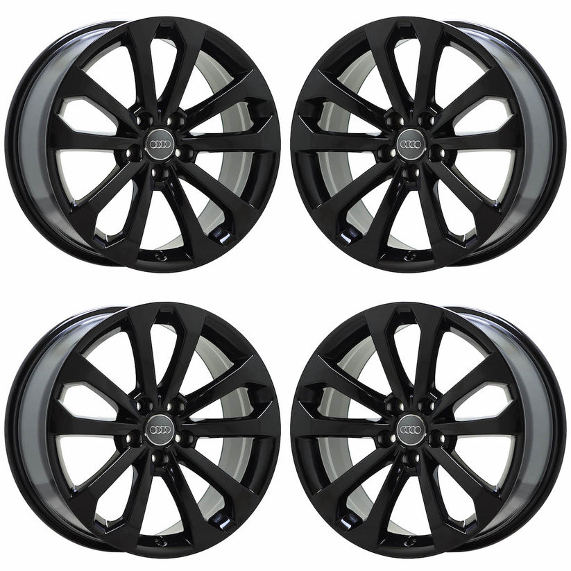 Audi Premium Factory OEM Wheels Rims Stock Replacement Chrome Black ...