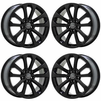 18" Audi Q5 Gloss Black wheels rims Factory OEM set 58917 EXCHANGE