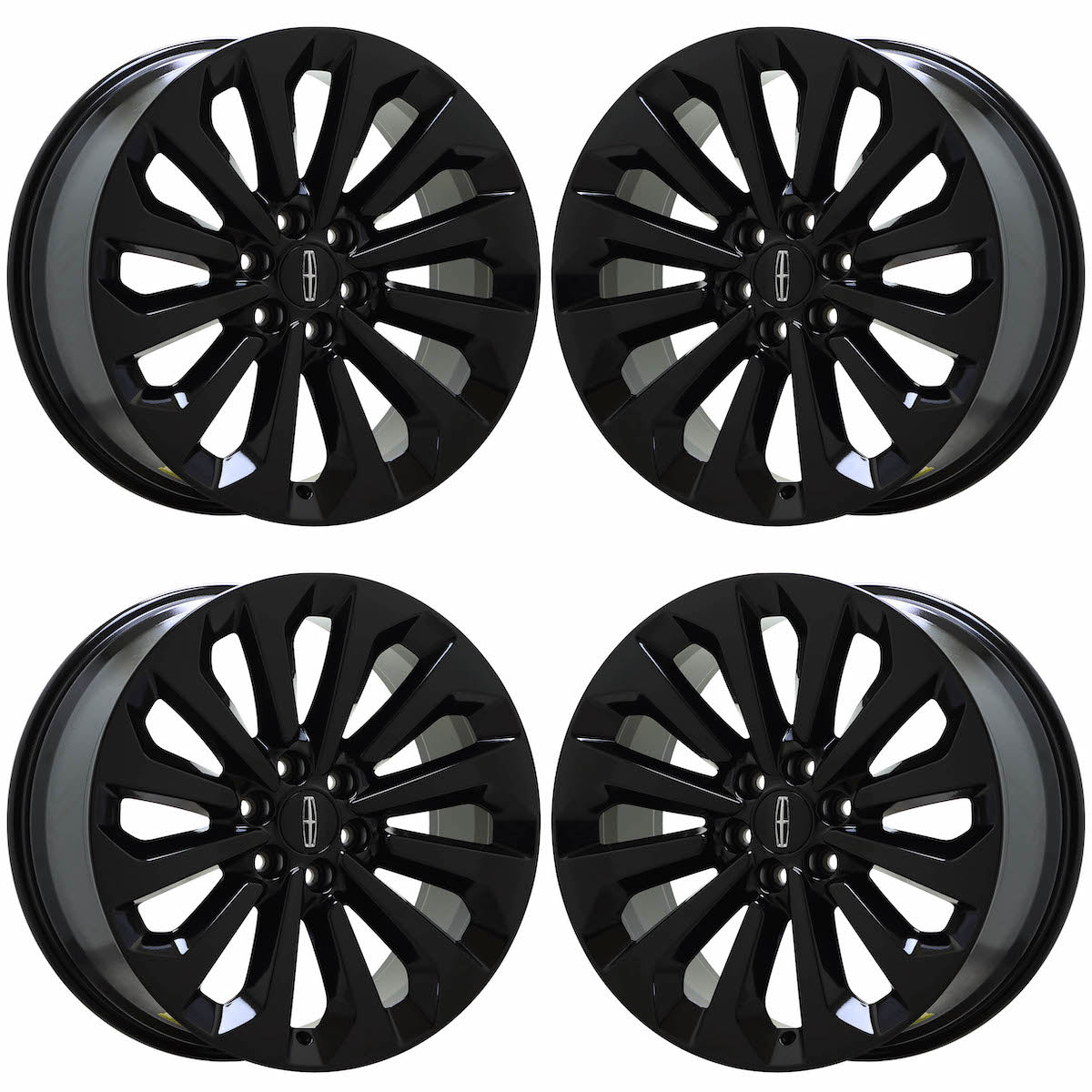 22" Lincoln Navigator Gloss Black wheels rims Factory OEM set 10498