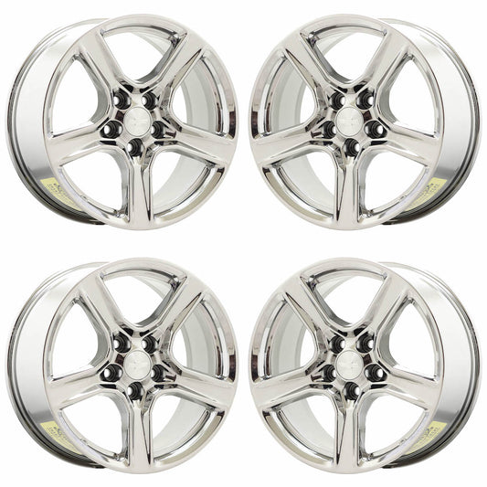 18" Chevrolet Camaro Bright Chrome wheels rims Factory OEM set 5758 EXCHANGE