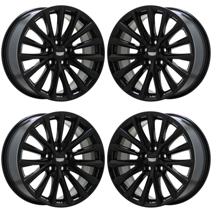 19" Cadillac CT5 CT6 Gloss Black wheels rims Factory OEM set 4842