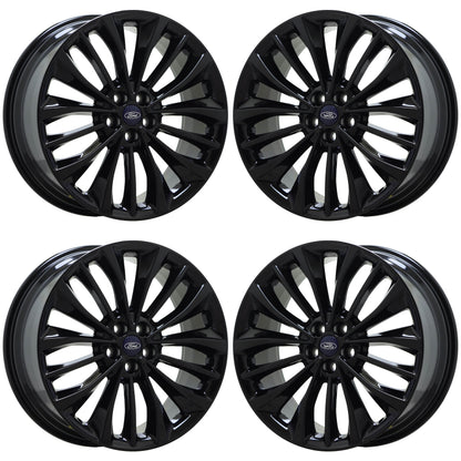 20" Ford Edge Gloss Black wheels rims Factory OEM set 10255