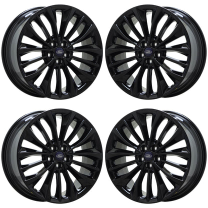 20" Ford Edge Gloss Black wheels rims Factory OEM set 10255