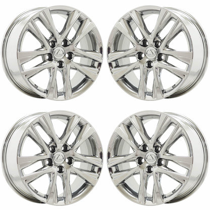 17" Lexus IS300 ISTurbo Bright Chrome wheels rims OEM set 74354