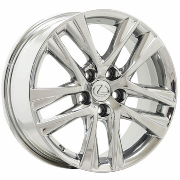 17" Lexus IS300 ISTurbo Bright Chrome wheels rims OEM set 74354