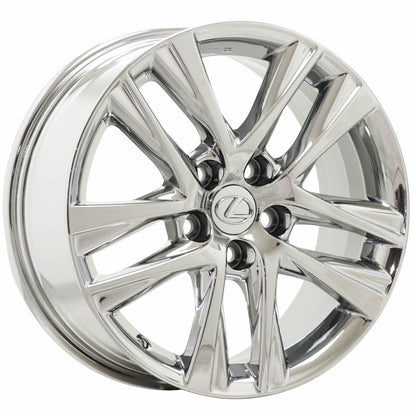 17" Lexus IS300 ISTurbo Bright Chrome wheels rims OEM set 74354