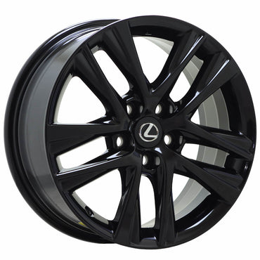 17" Lexus IS300 ISTurbo Gloss Black wheels rims OEM set 74354