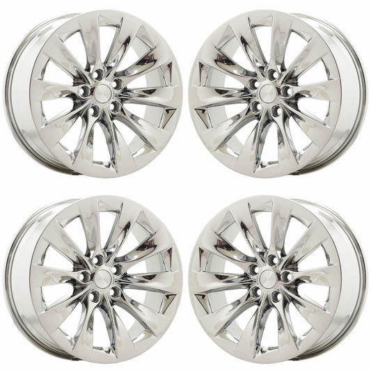 19" Tesla Model S Bright Chrome wheels rims Factory OEM set 97755 EXCHANGE