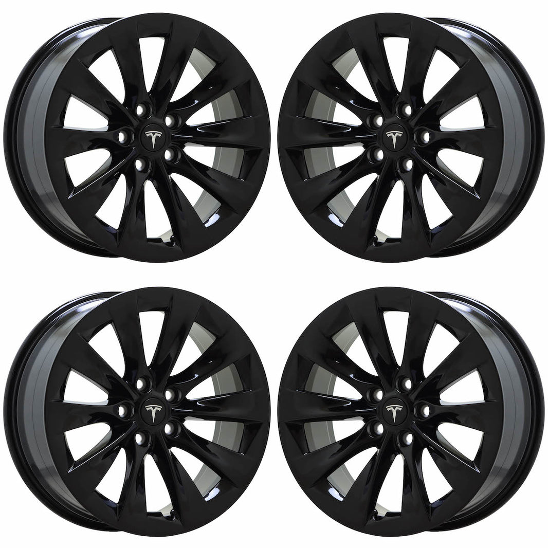 Tesla Premium Factory OEM Wheels Rims Stock Replacement Chrome Black ...