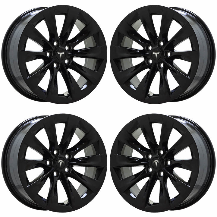 Tesla Premium Factory OEM Wheels Rims Stock Replacement Chrome Black ...