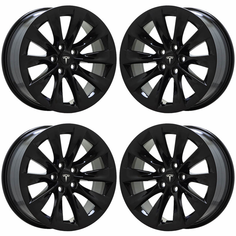 Tesla Premium Factory OEM Wheels Rims Stock Replacement Chrome Black ...