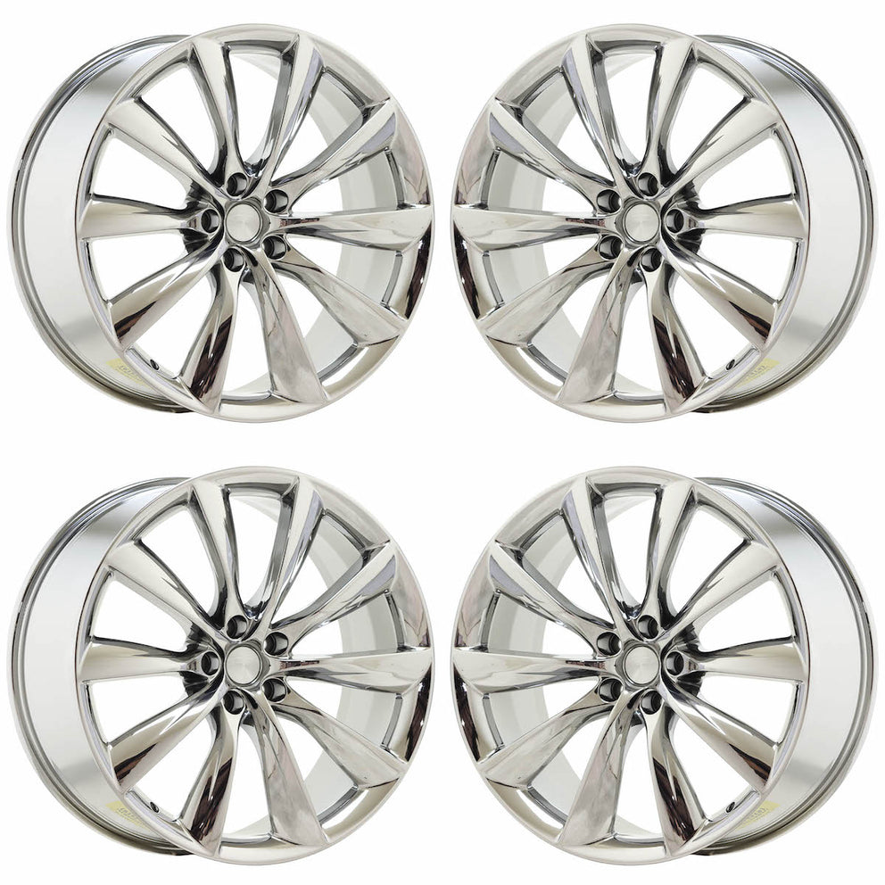 Tesla Premium Factory OEM Wheels Rims Stock Replacement Chrome Black ...