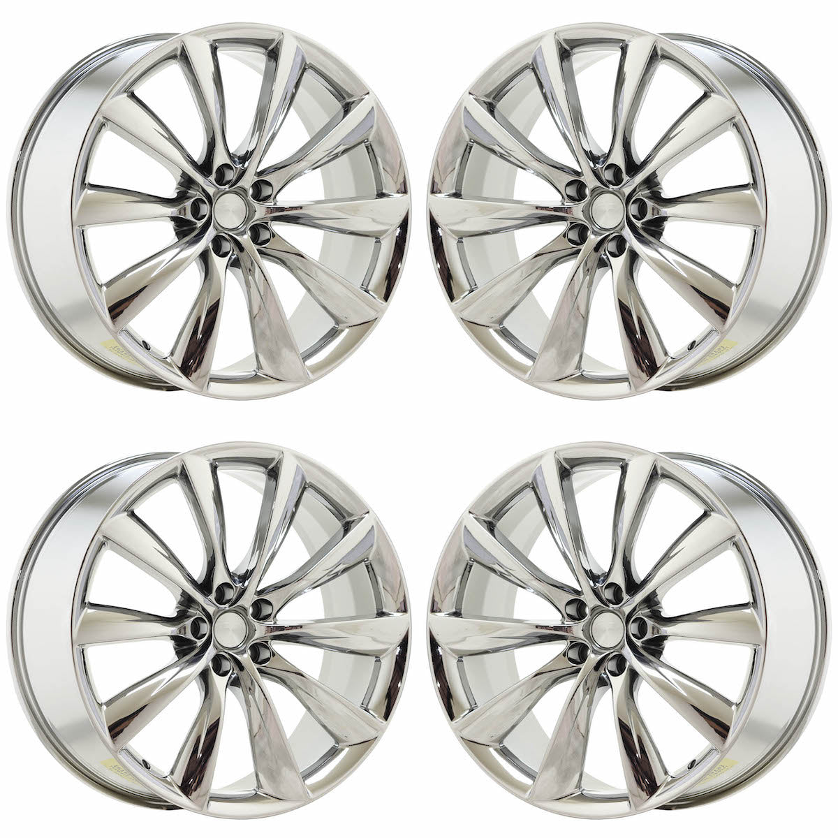 22" Tesla Model X Bright Chrome wheels rims Factory OEM set 97771 97845 EXCHANGE