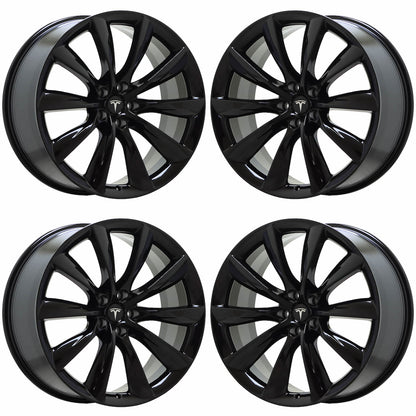 22" Tesla Model X Gloss Black wheels rims Factory OEM set 97771 97845 EXCHANGE