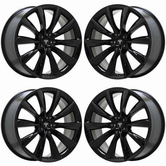 22" Tesla Model X Gloss Black wheels rims Factory OEM set 97771 97845 EXCHANGE